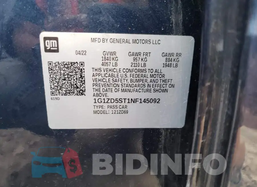 1G1ZD5ST1NF145092 Photo# 10