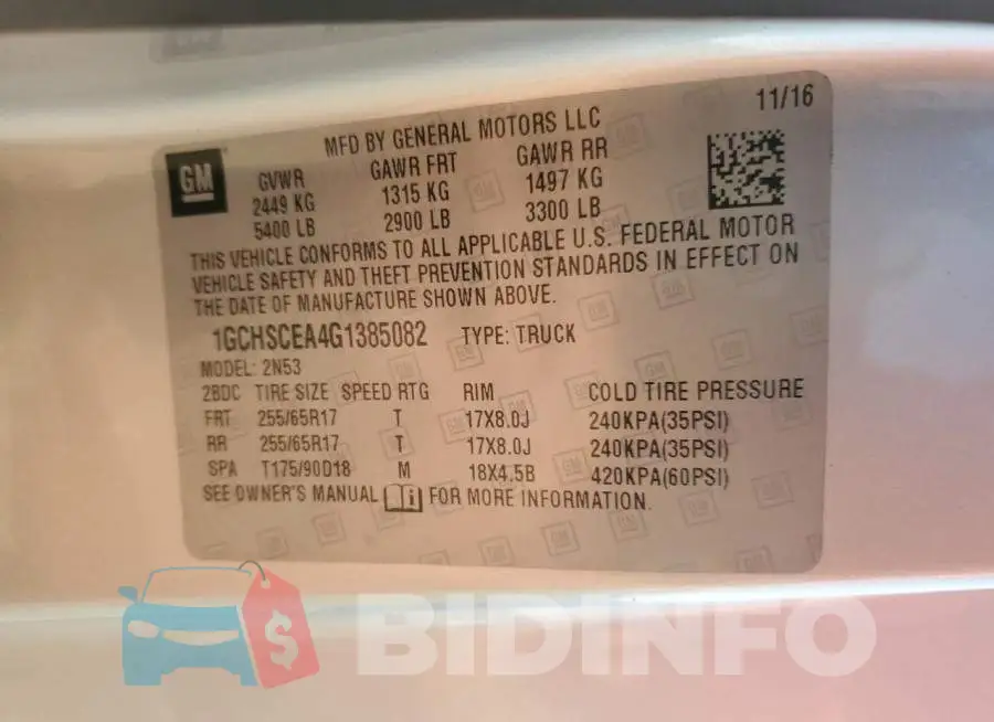 1GCHSCEA4G1385082 Photo# 10