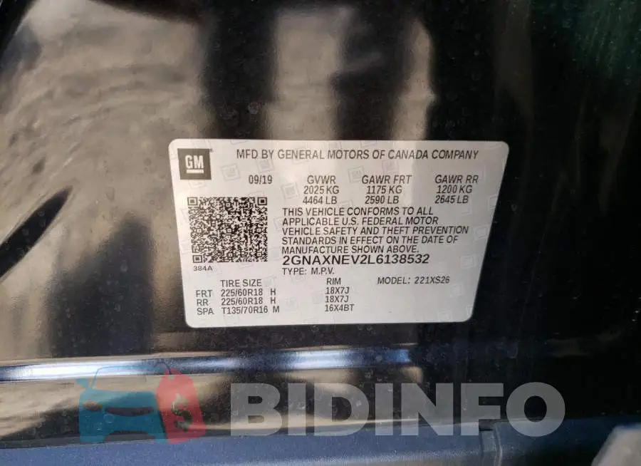 2GNAXNEV2L6138532 Photo# 10