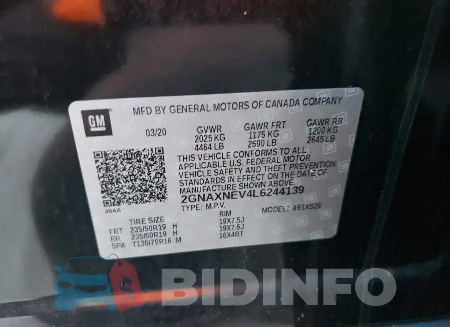2GNAXNEV4L6244139 Photo# 10