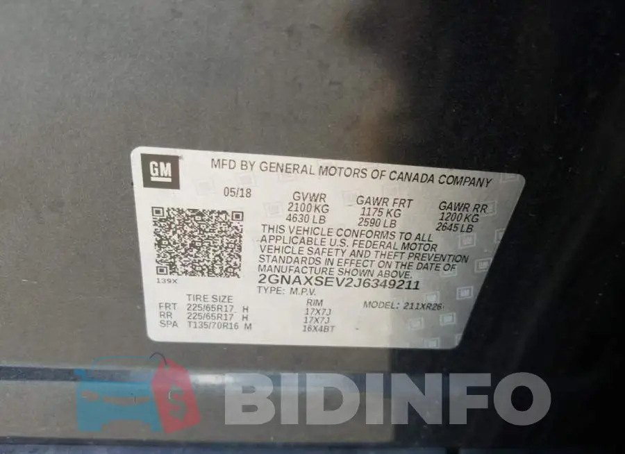 2GNAXSEV2J6349211 Photo# 10