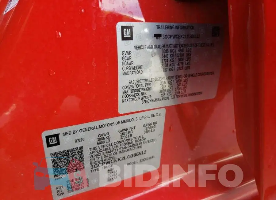 3GCPWCEK2LG386512 Photo# 10