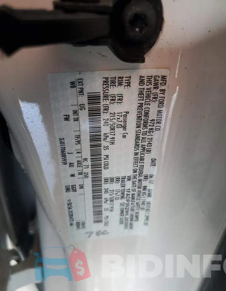 1FADP3N29HL293003 Photo# 10