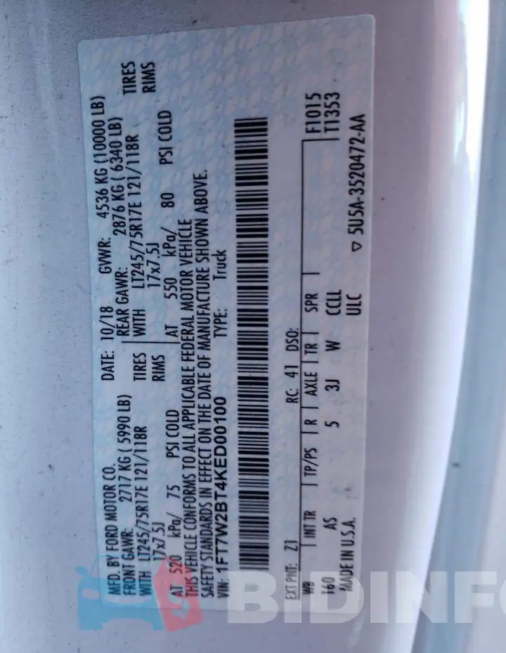 1FT7W2BT4KED00100 Photo# 13