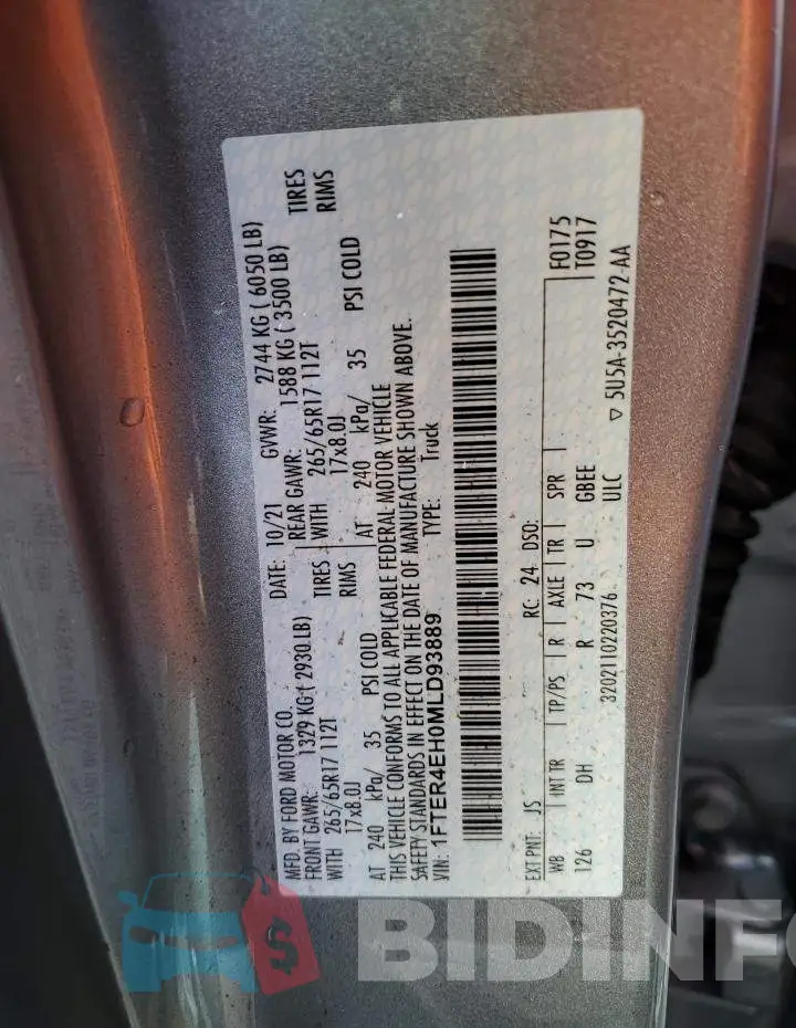 1FTER4EH0MLD93889 Photo# 10