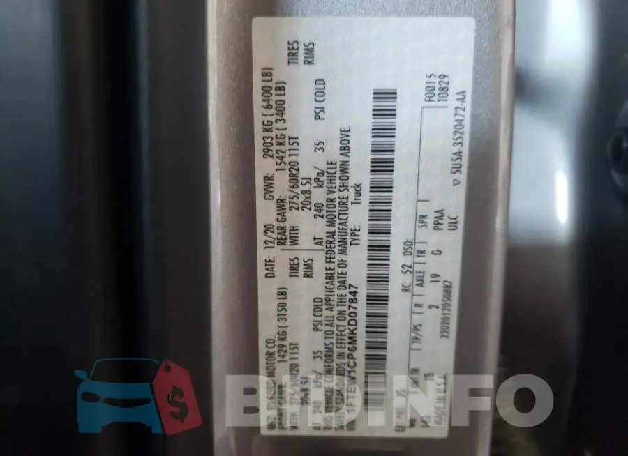 1FTEW1CP6MKD07847 Photo# 10