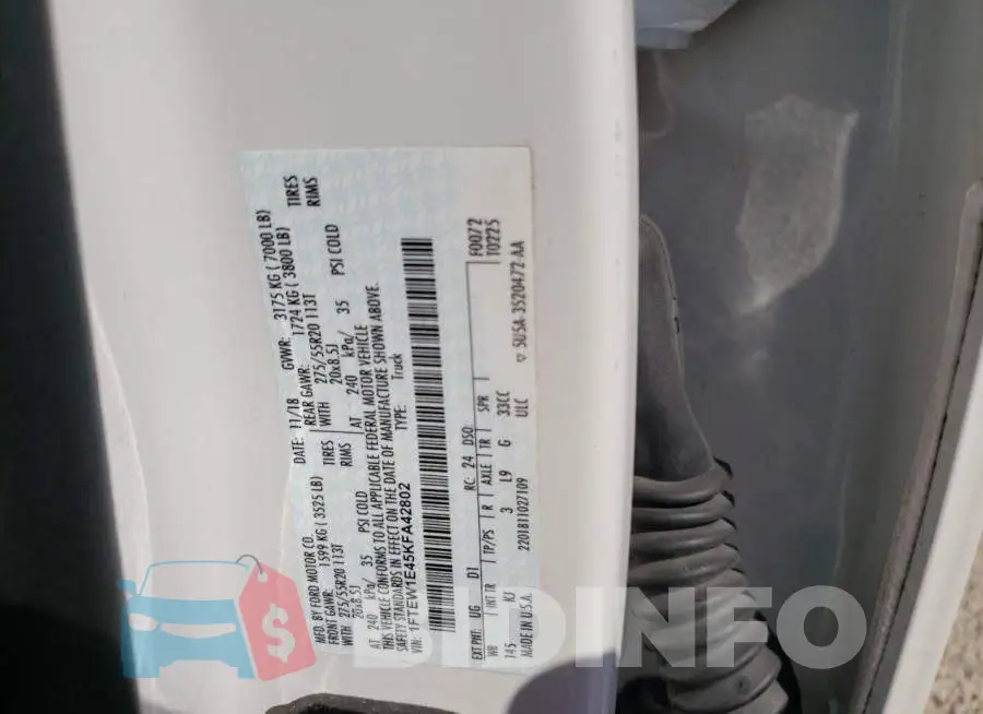 1FTEW1E45KFA42802 Photo# 10