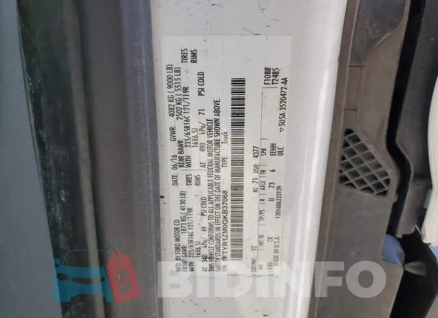 1FTYR1ZM0GKB37068 Photo# 10