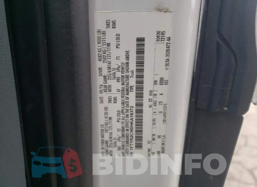 1FTYR2CM0HKA18372 Photo# 10