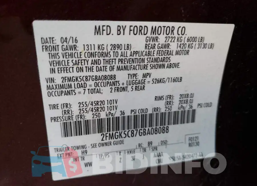 2FMGK5C87GBA08088 Photo# 10