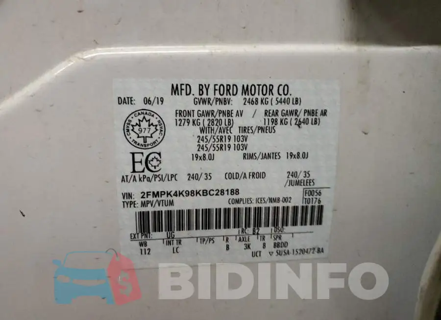 2FMPK4K98KBC28188 Photo# 10