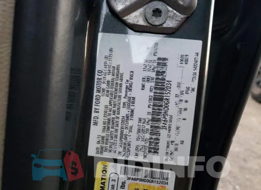 3FA6P0HD0GR152034 Photo# 12