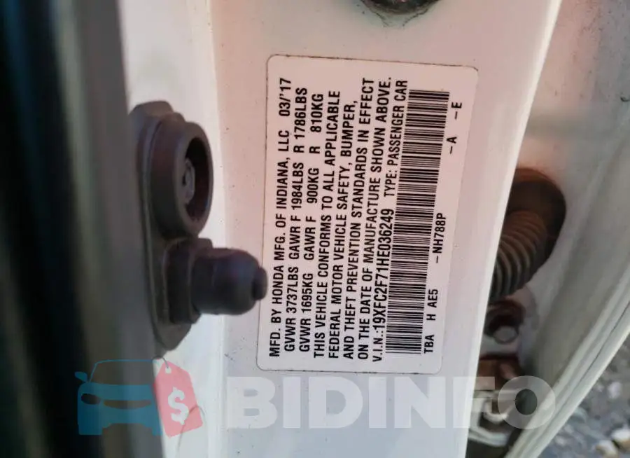 19XFC2F71HE036249 Photo# 10