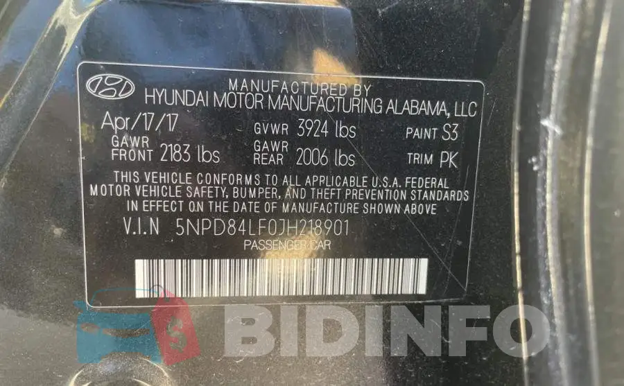 5NPD84LF0JH218901 Photo# 10