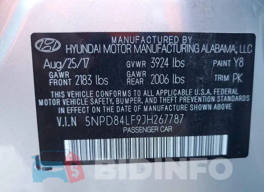 5NPD84LF9JH267787 Photo# 10
