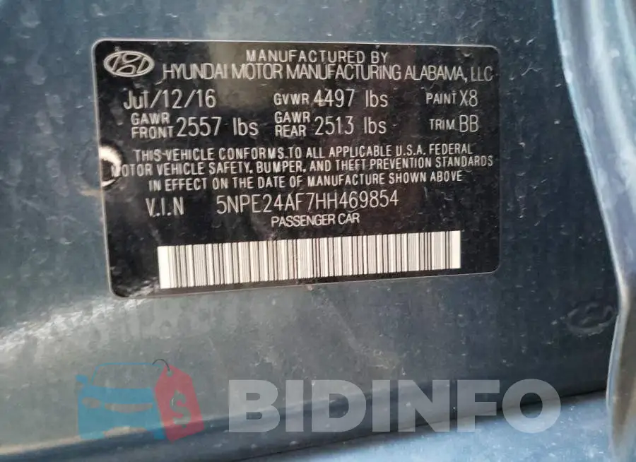 5NPE24AF7HH469854 Photo# 10