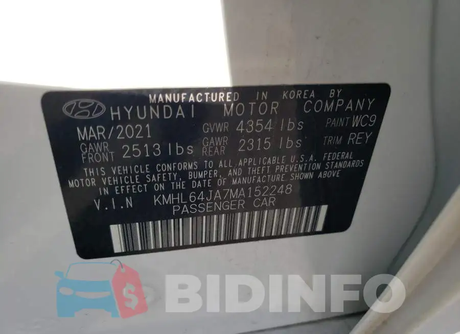 KMHL64JA7MA152248 Photo# 12