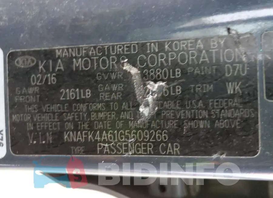 KNAFK4A61G5609266 Photo# 10