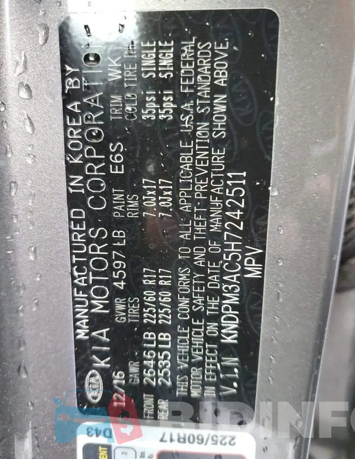 KNDPM3AC5H7242511 Photo# 10