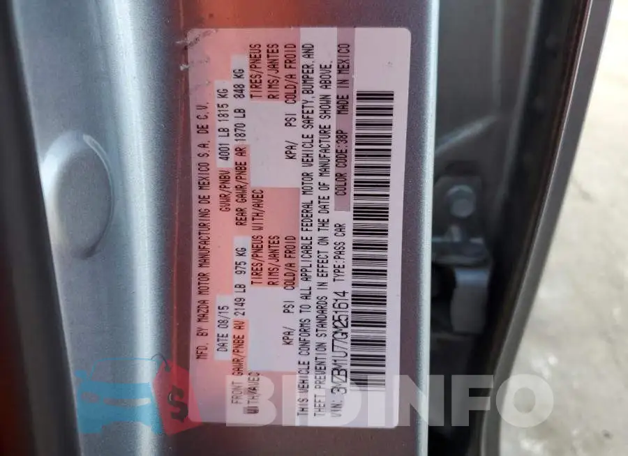 3MZBM1U77GM251614 Photo# 10