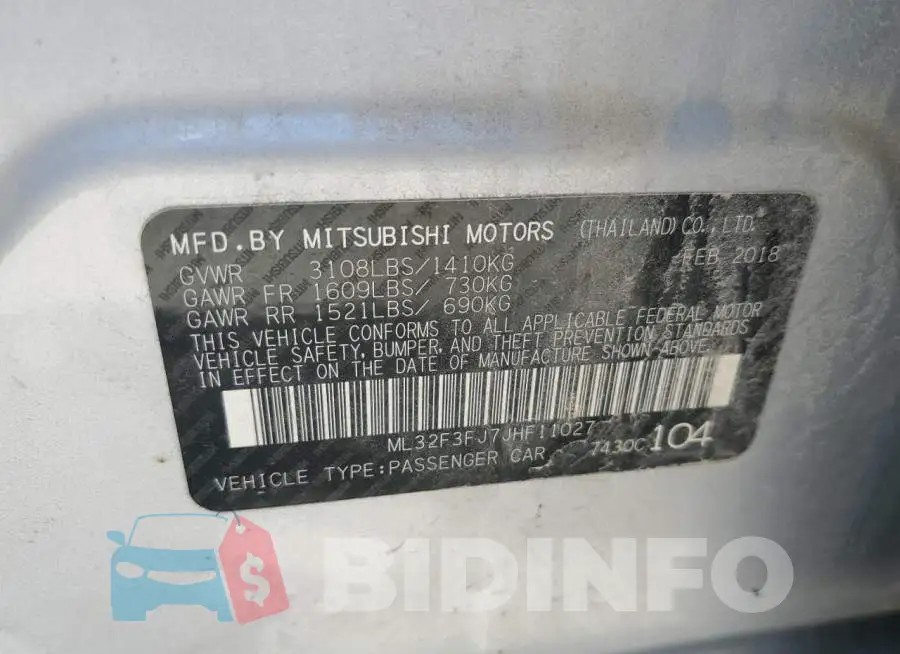 ML32F3FJ7JHF11027 Photo# 10