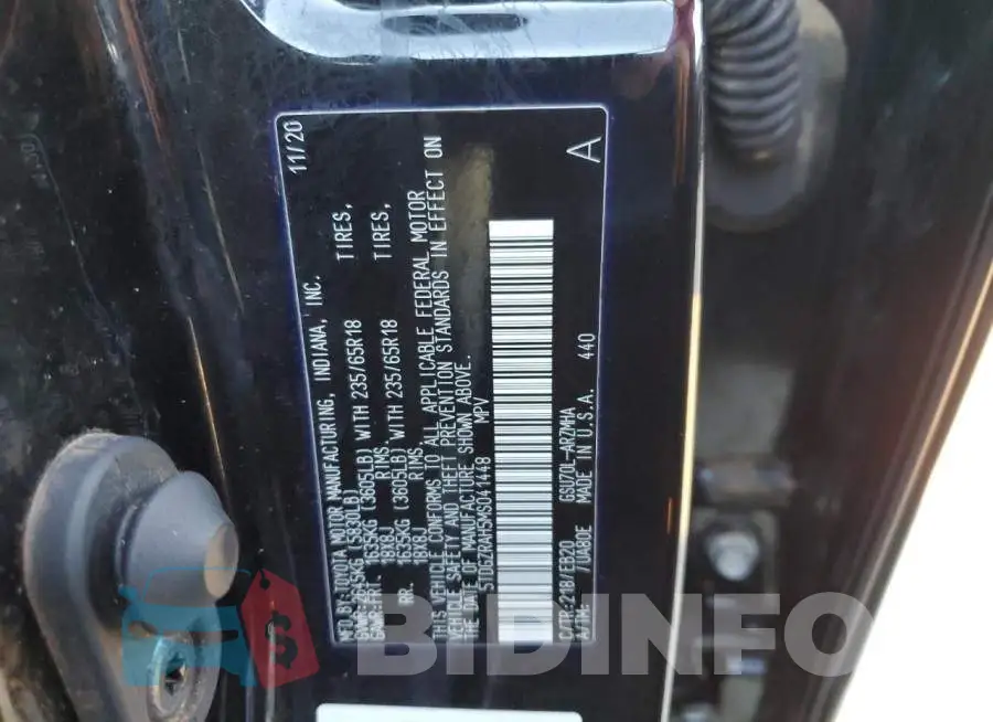 5TDGZRAH5MS041448 Photo# 13