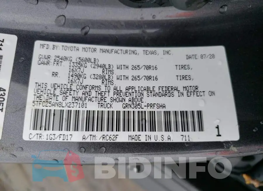 5TFCZ5AN8LX237101 Photo# 10