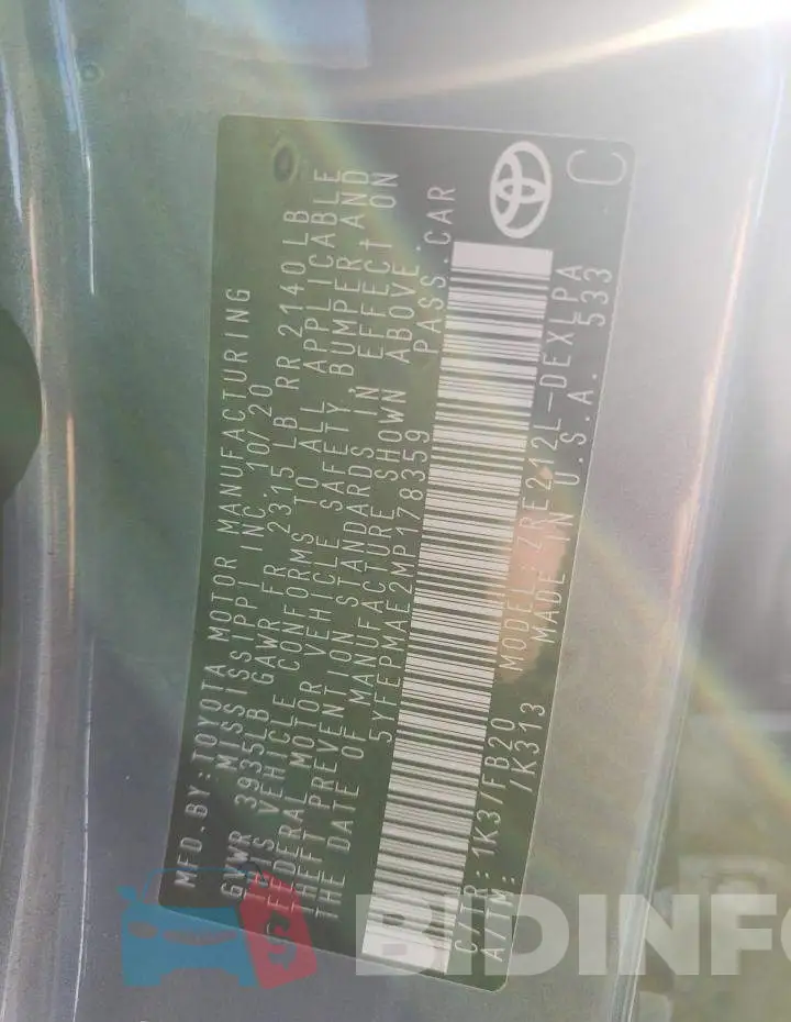 5YFEPMAE2MP178359 Photo# 10
