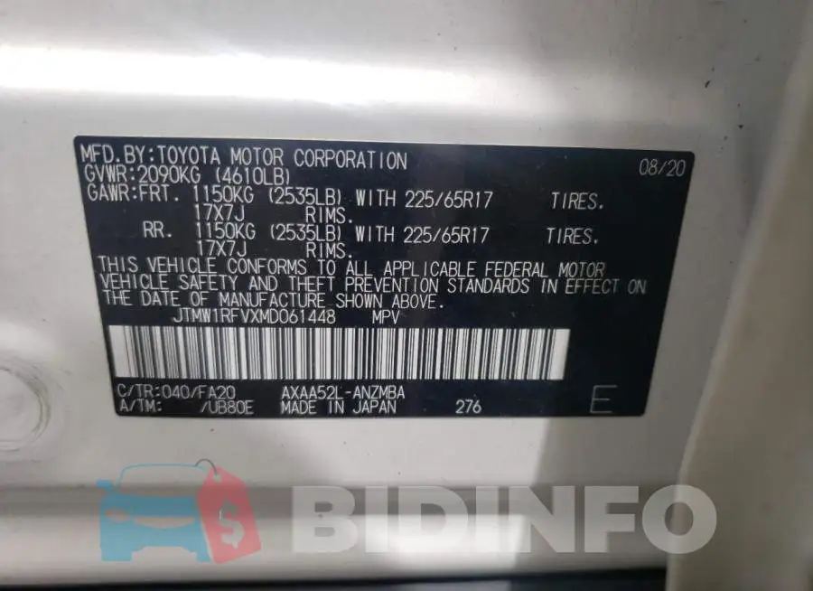 JTMW1RFVXMD061448 Photo# 10