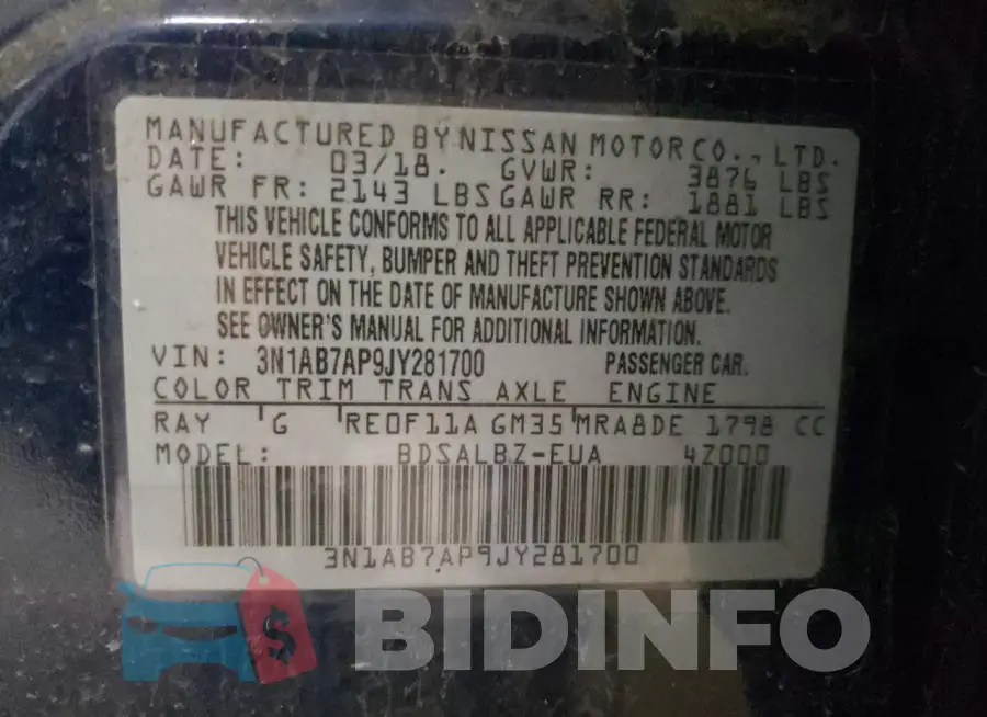 3N1AB7AP9JY281700 Photo# 10