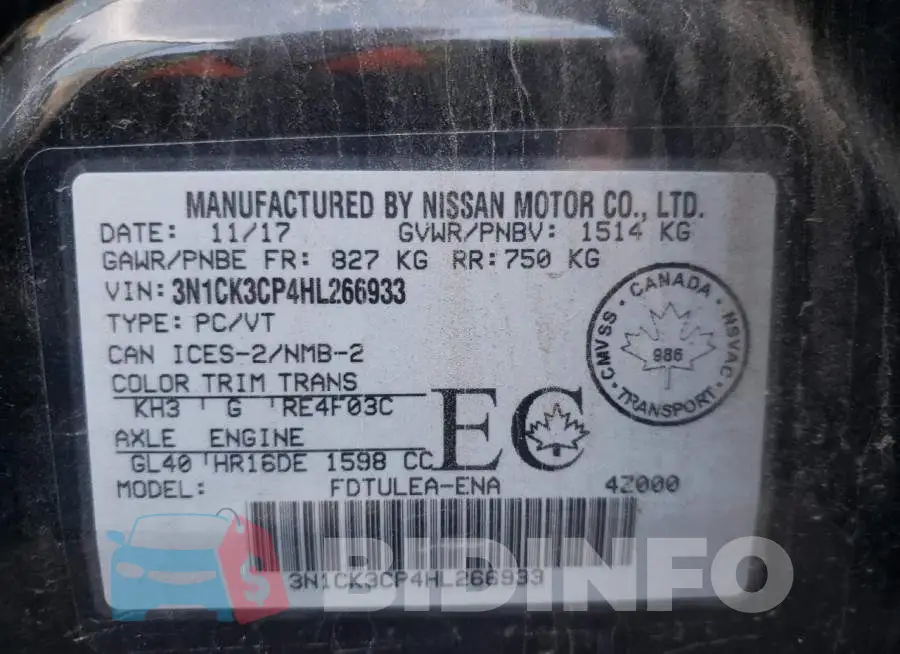 3N1CK3CP4HL266933 Photo# 10