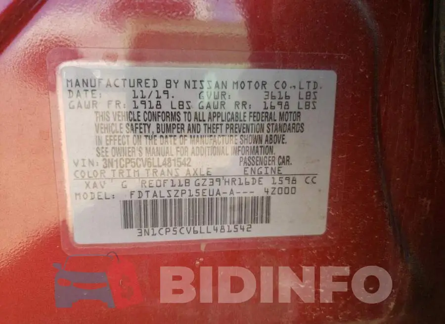 3N1CP5CV6LL481542 Photo# 10