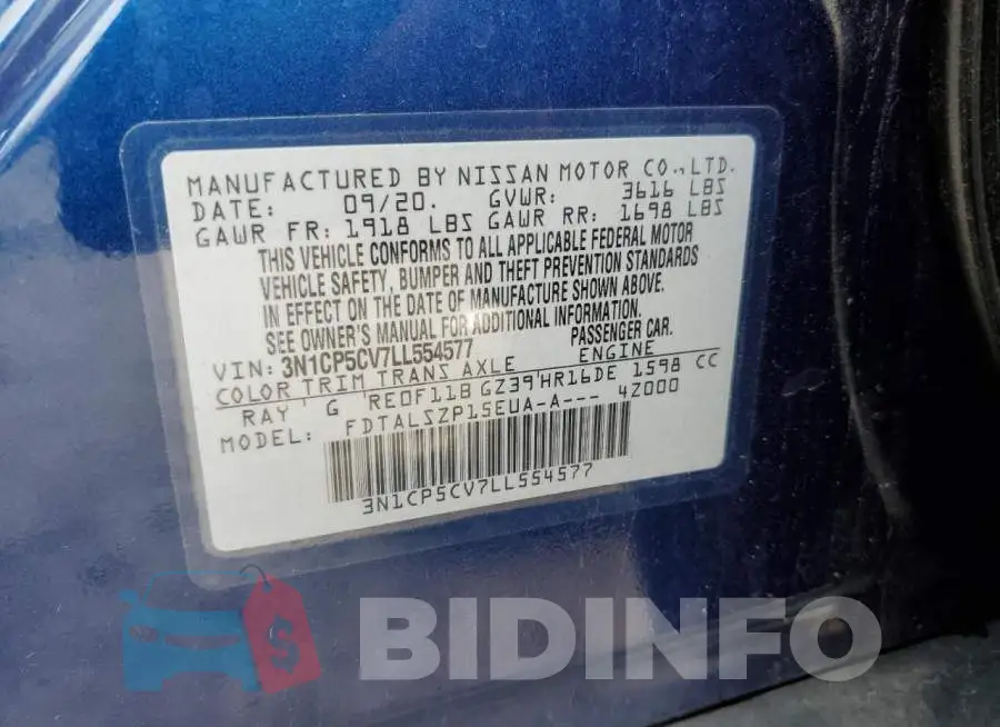 3N1CP5CV7LL554577 Photo# 10