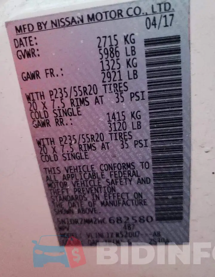 5N1DR2MM2HC682580 Photo# 10
