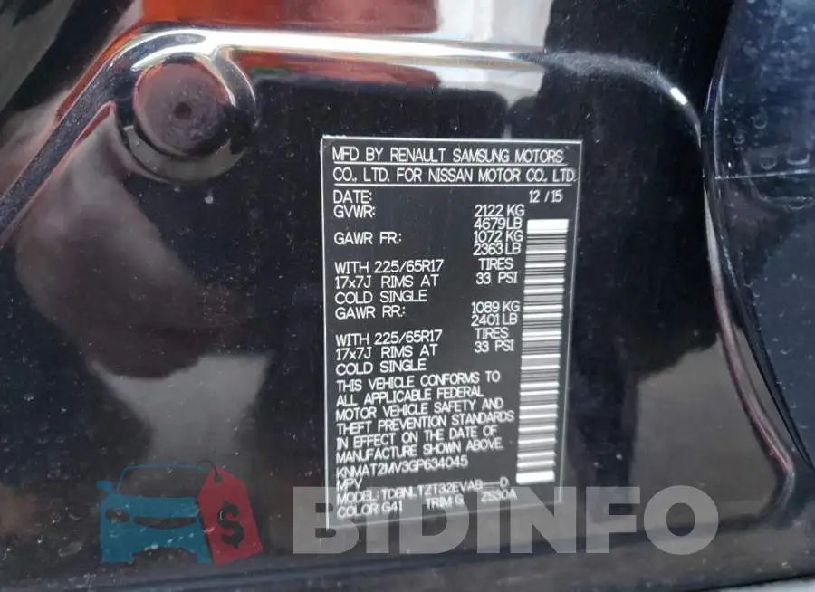 KNMAT2MV3GP634045 Photo# 10