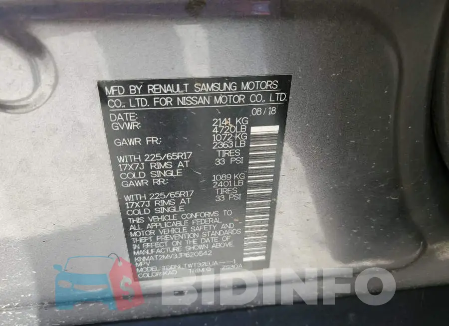 KNMAT2MV3JP620542 Photo# 10
