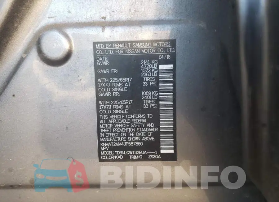 KNMAT2MV4JP587860 Photo# 10