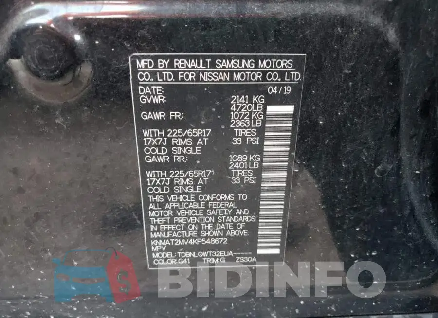 KNMAT2MV4KP548672 Photo# 10