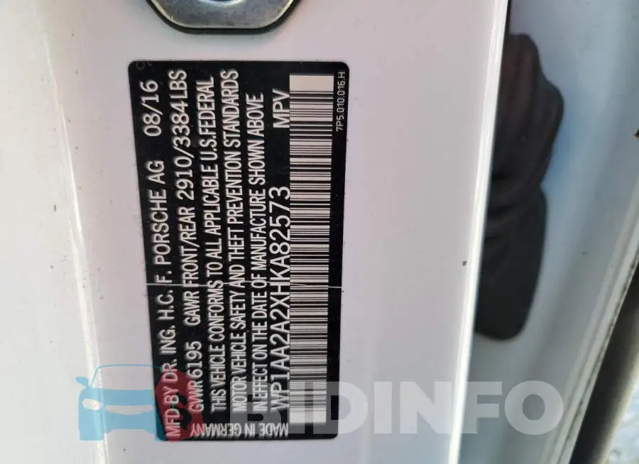 WP1AA2A2XHKA82573 Photo# 10