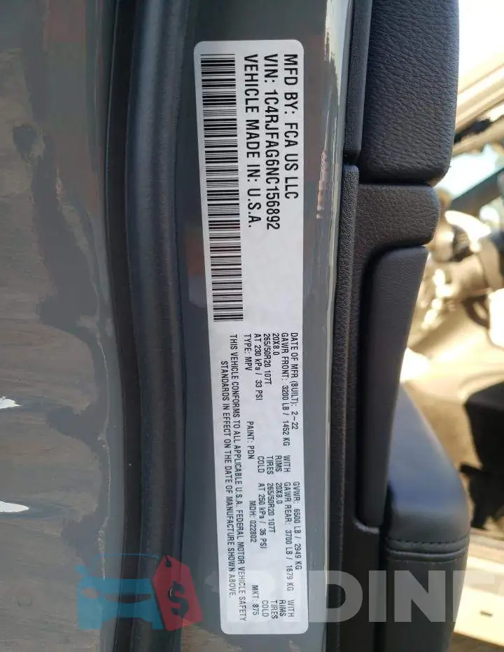1C4RJFAG6NC156892 Photo# 10