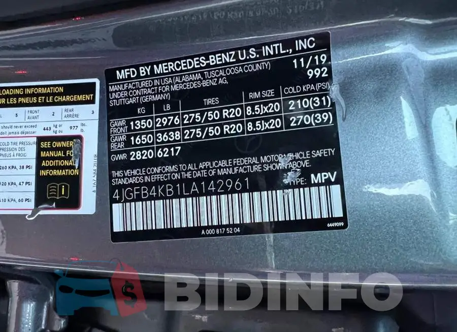4JGFB4KB1LA142961 Photo# 10