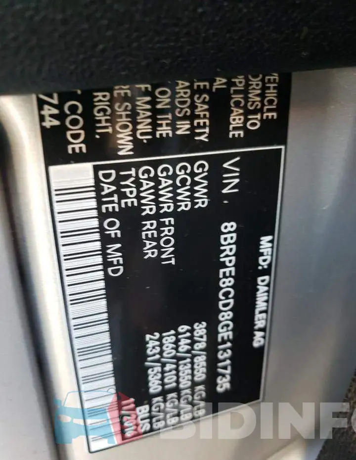 8BRPE8CD8GE131735 Photo# 10