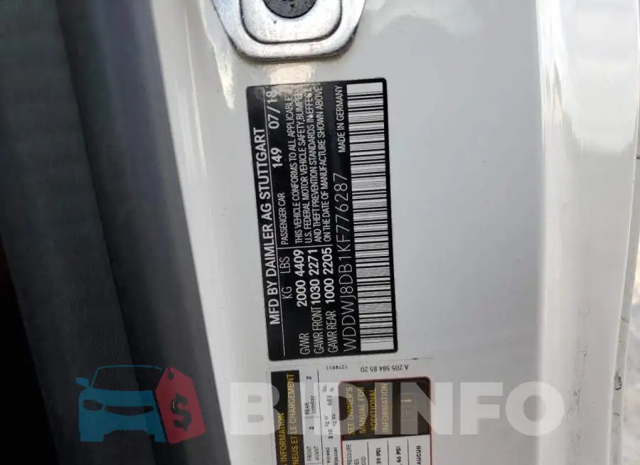 WDDWJ8DB1KF776287 Photo# 10