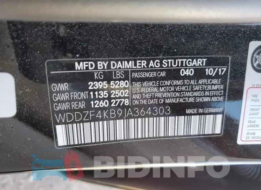 WDDZF4KB9JA364303 Photo# 10