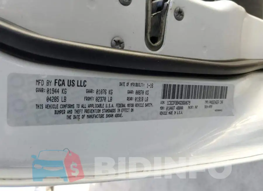 1C3CDFBB4GD660679 Photo# 10