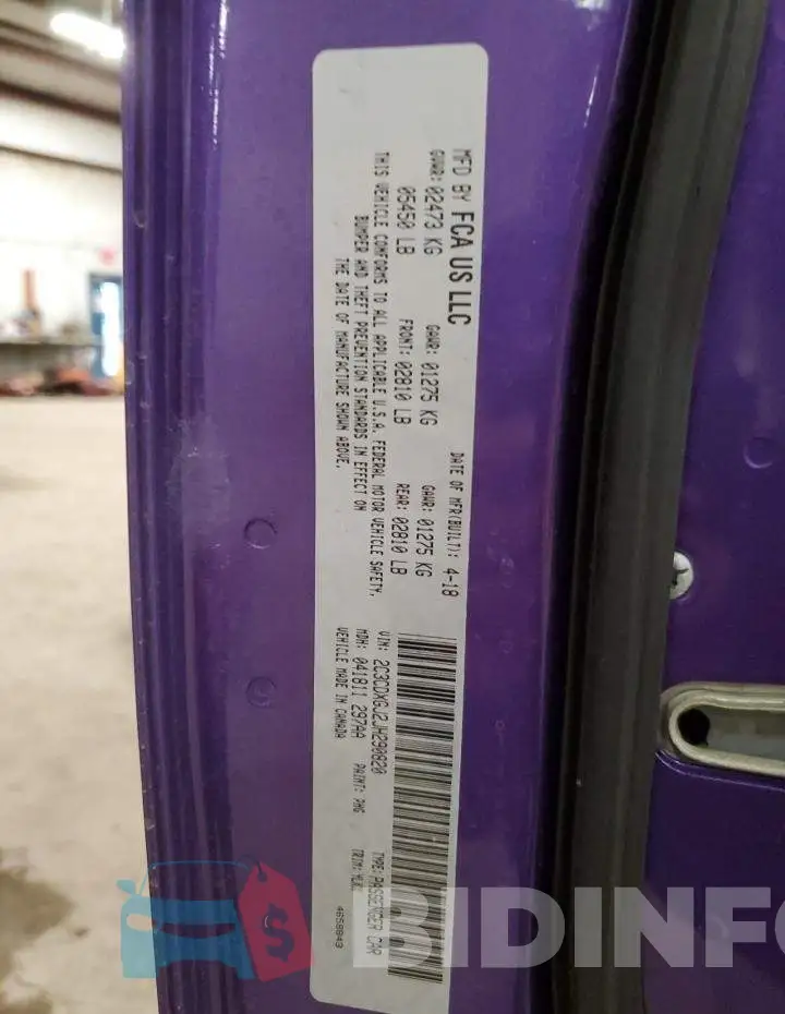 2C3CDXGJ2JH290820 Photo# 10