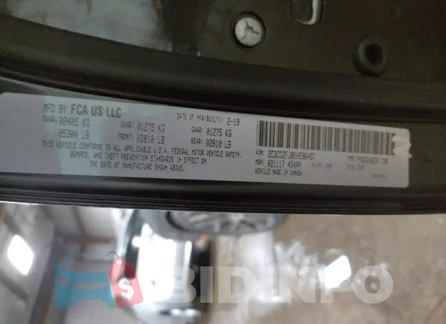 2C3CDZFJ8KH596497 Photo# 10