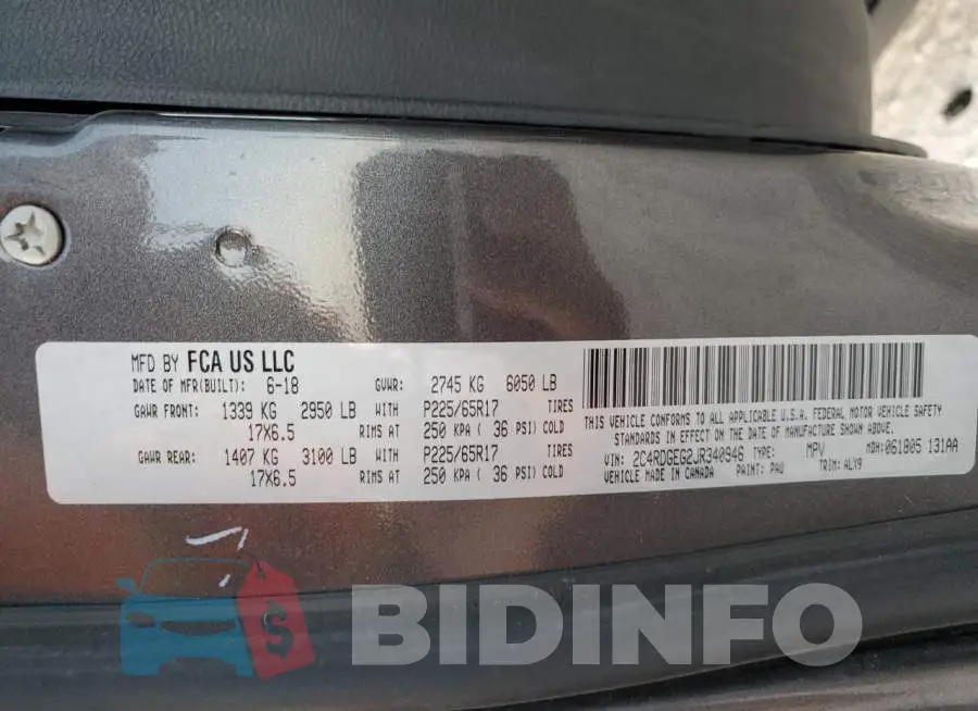 2C4RDGEG2JR340946 Photo# 10