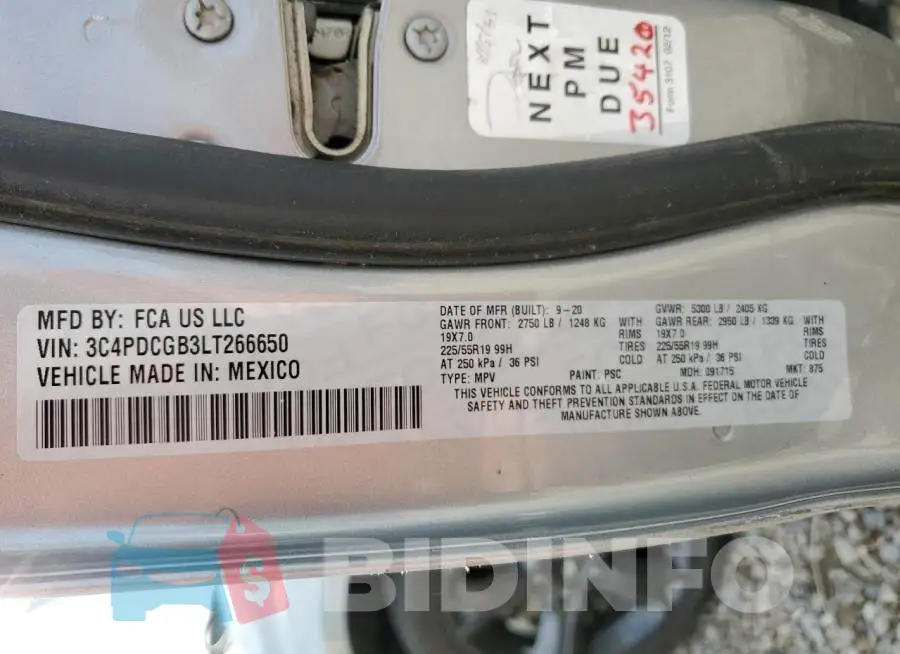 3C4PDCGB3LT266650 Photo# 10
