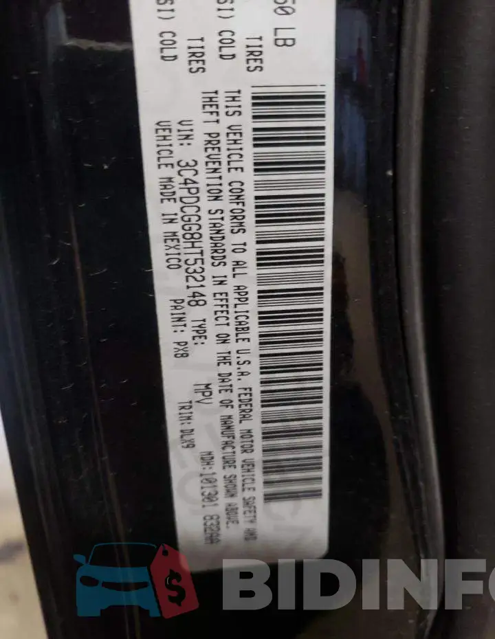 3C4PDCGG8HT532148 Photo# 10
